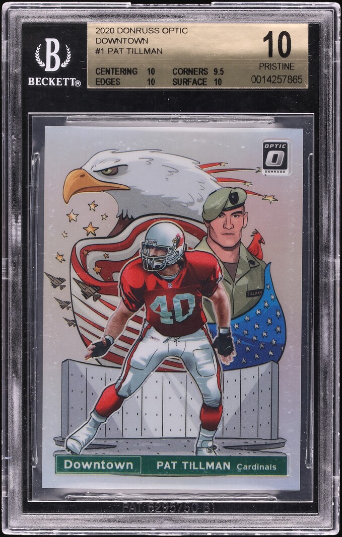 2020 Donruss Optic Downtown Pat Tillman #DT-1 BGS 10 PRISTINE