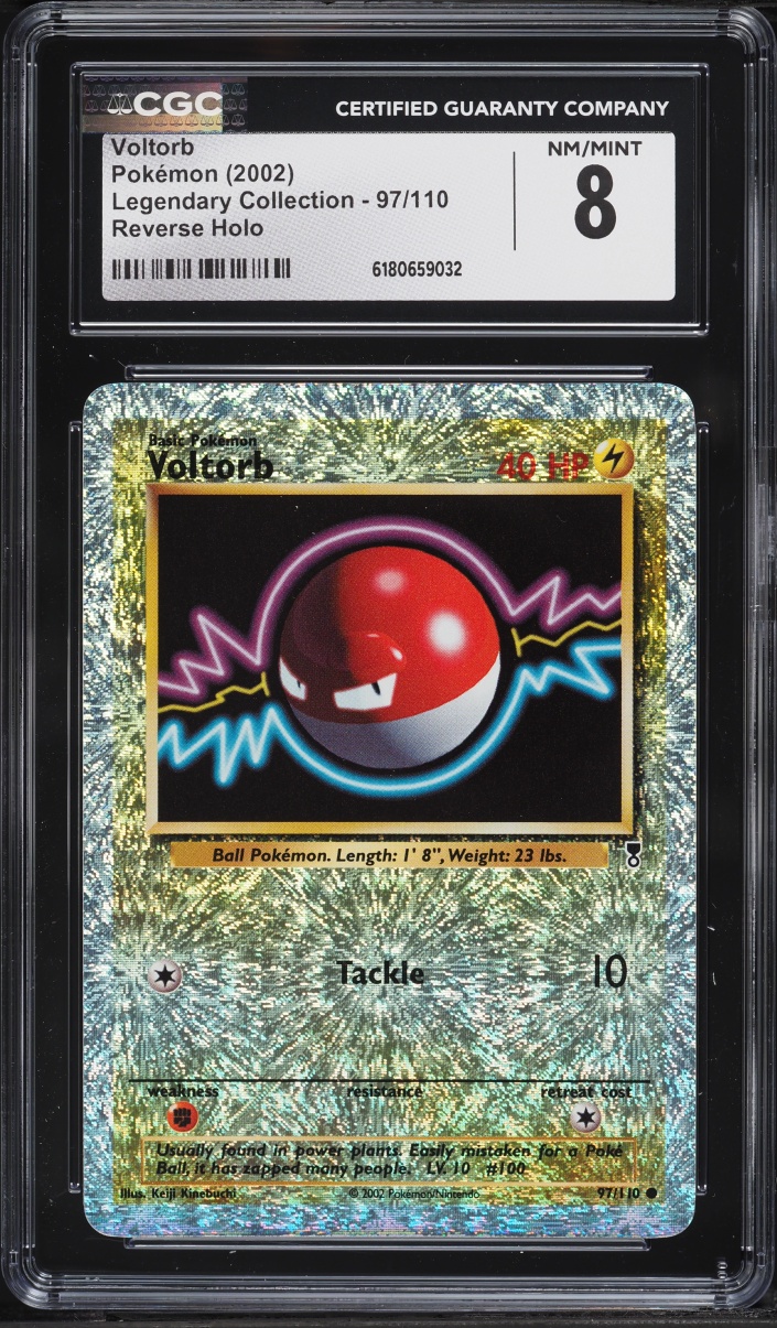 2002 Pokemon Legendary Collection Reverse Holo Voltorb #97 CGC 8 NM-MT
