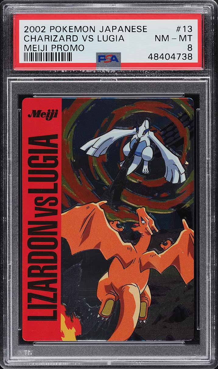 2002 Pokemon Japanese Meiji Promo Charizard Vs Lugia #13 PSA 8 NM-MT