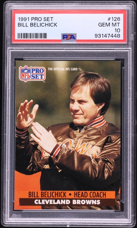 1991 Pro Set Football Bill Belichick ROOKIE #126 PSA 10 GEM MINT