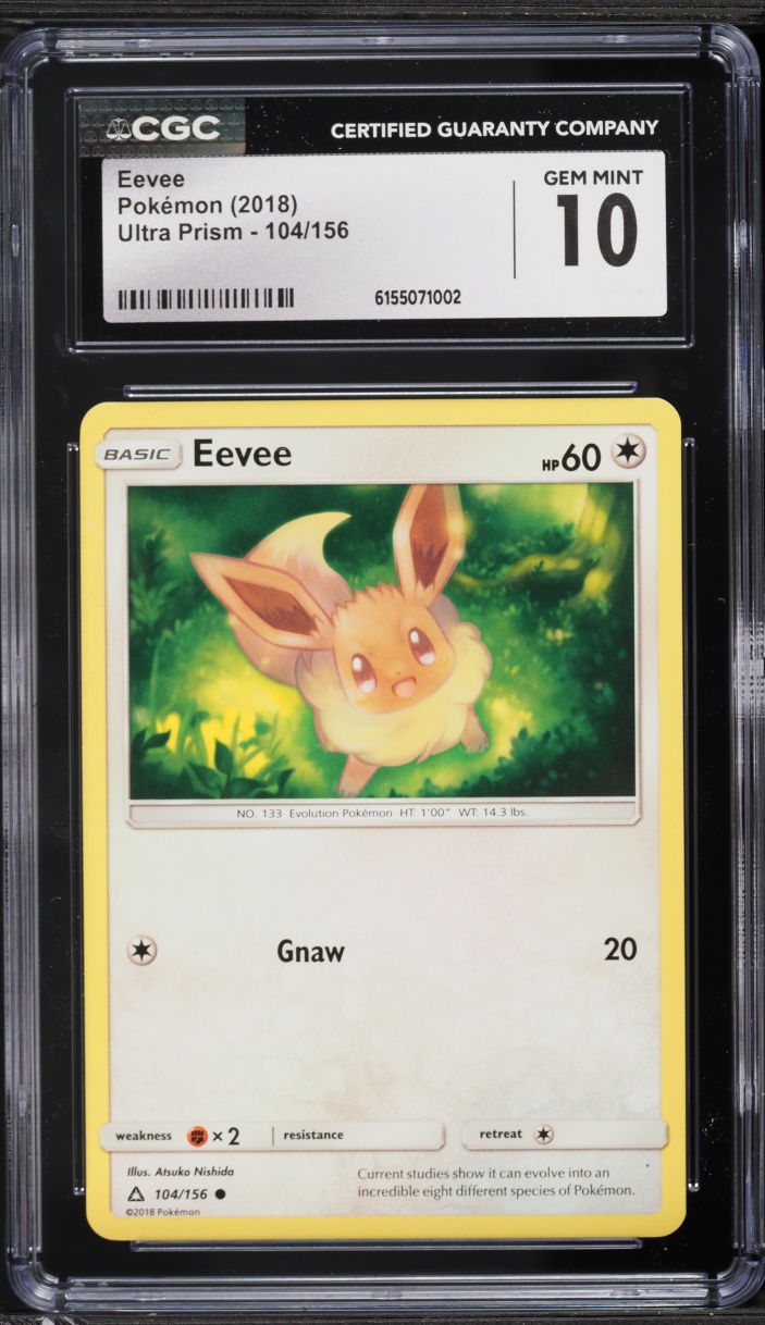 2018 Pokemon Sun & Moon Ultra Prism Eevee #104 CGC 10 GEM MINT
