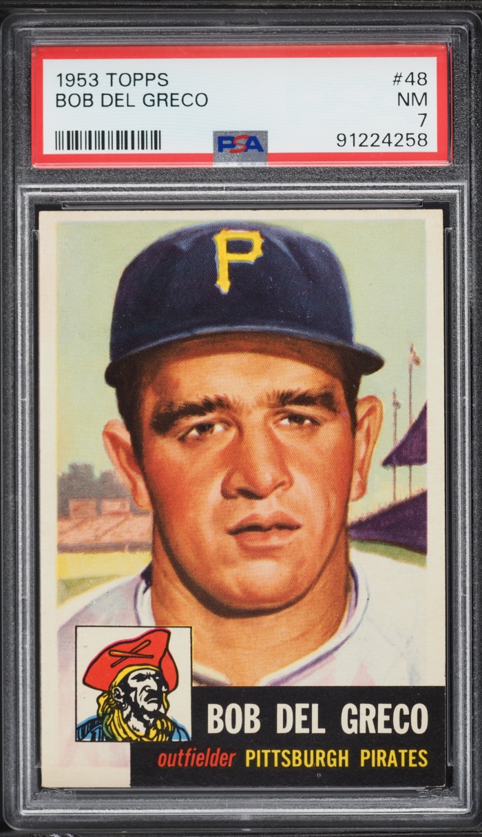 1953 Topps Bob Del Greco #48 PSA 7 NRMT