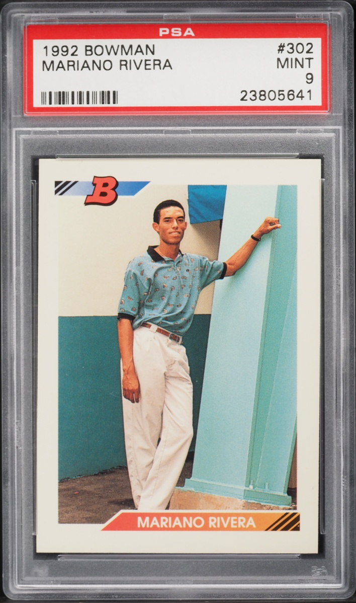 1992 Bowman Mariano Rivera ROOKIE #302 PSA 9 MINT