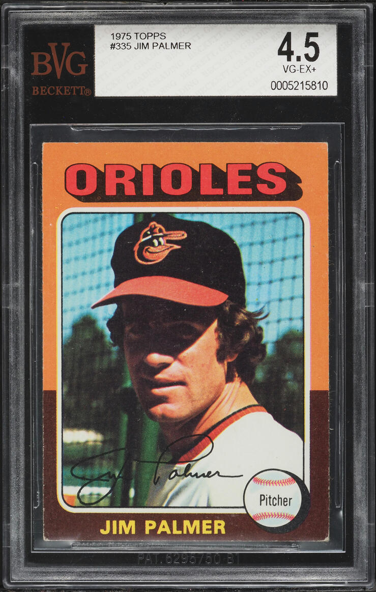 1975 Topps Jim Palmer #335 BVG 4.5 VGEX+