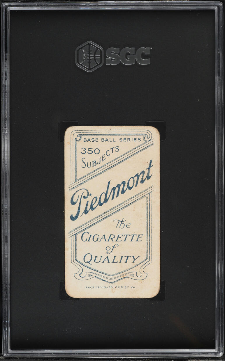 1909-11 T206 Monte Cross PIEDMONT SGC 2.5 GD+
