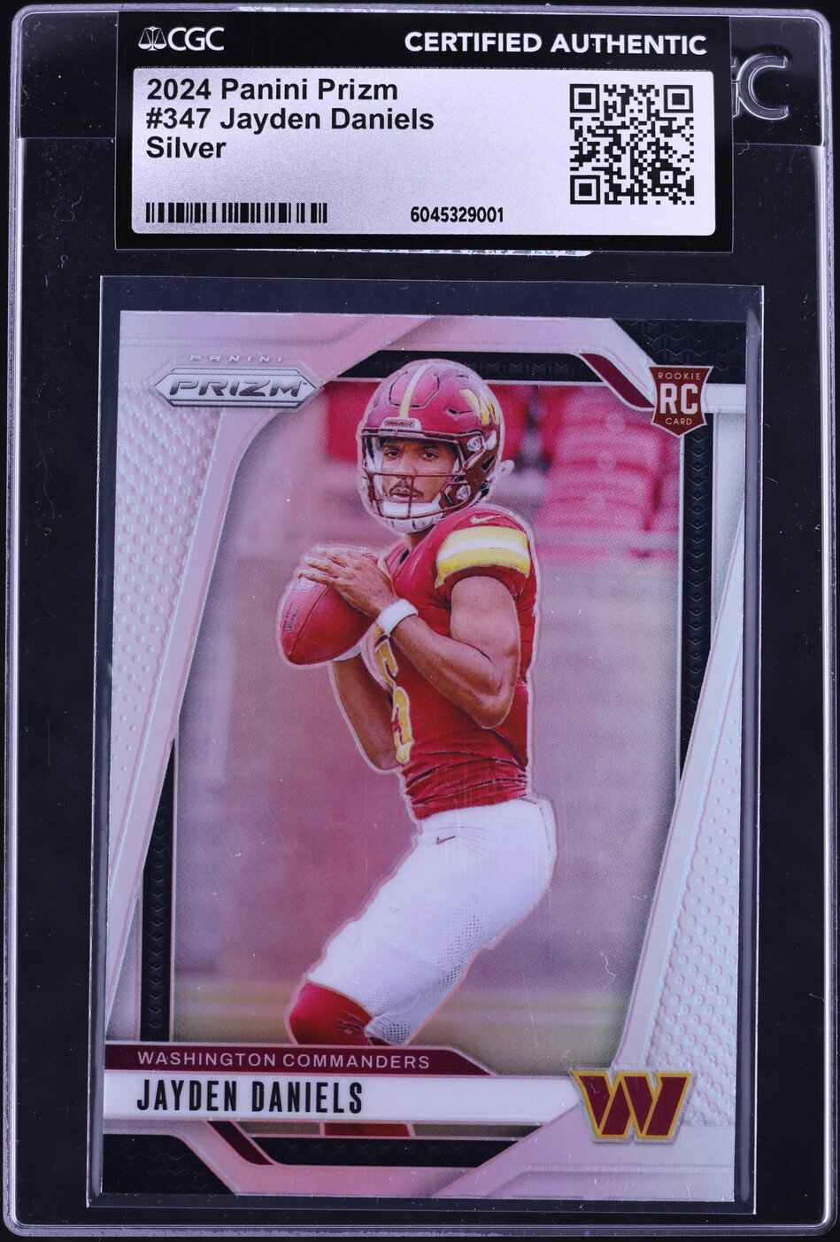 2024 Panini Prizm Silver Jayden Daniels ROOKIE #347 CGC AUTH