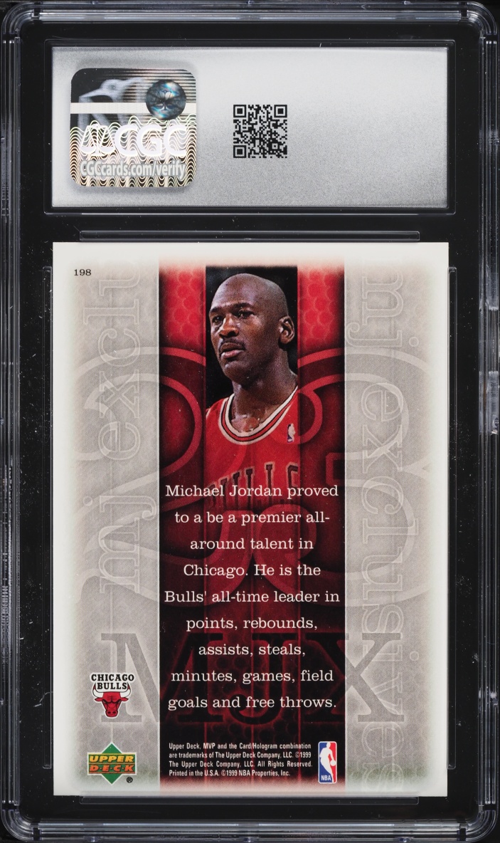 1999 Upper Deck MVP Michael Jordan #198 CGC 8 NM-MT