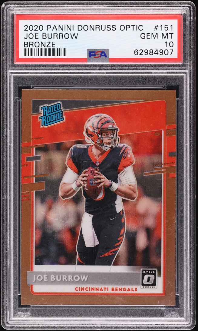 2020 Donruss Optic Bronze Joe Burrow ROOKIE #151 PSA 10 GEM MINT