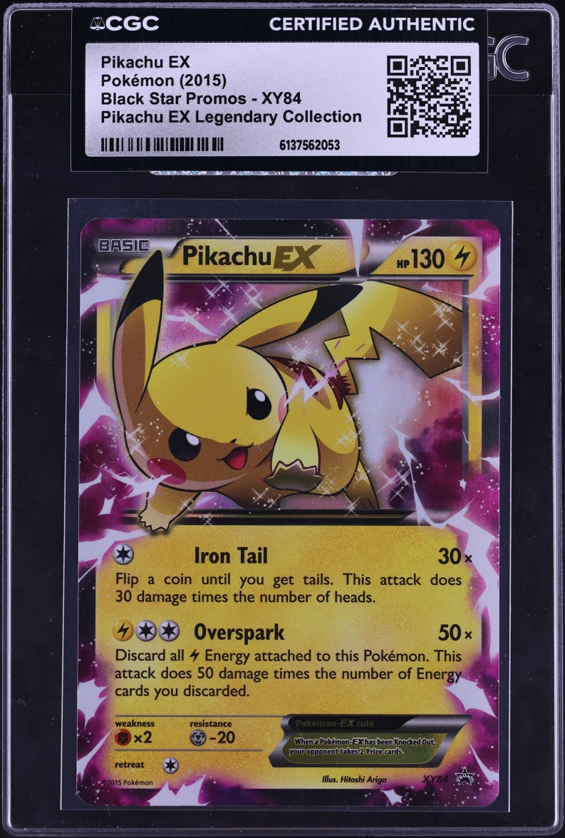 2015 Pokemon XY Promo Legendary Collection Pikachu EX #XY84 CGC AUTH