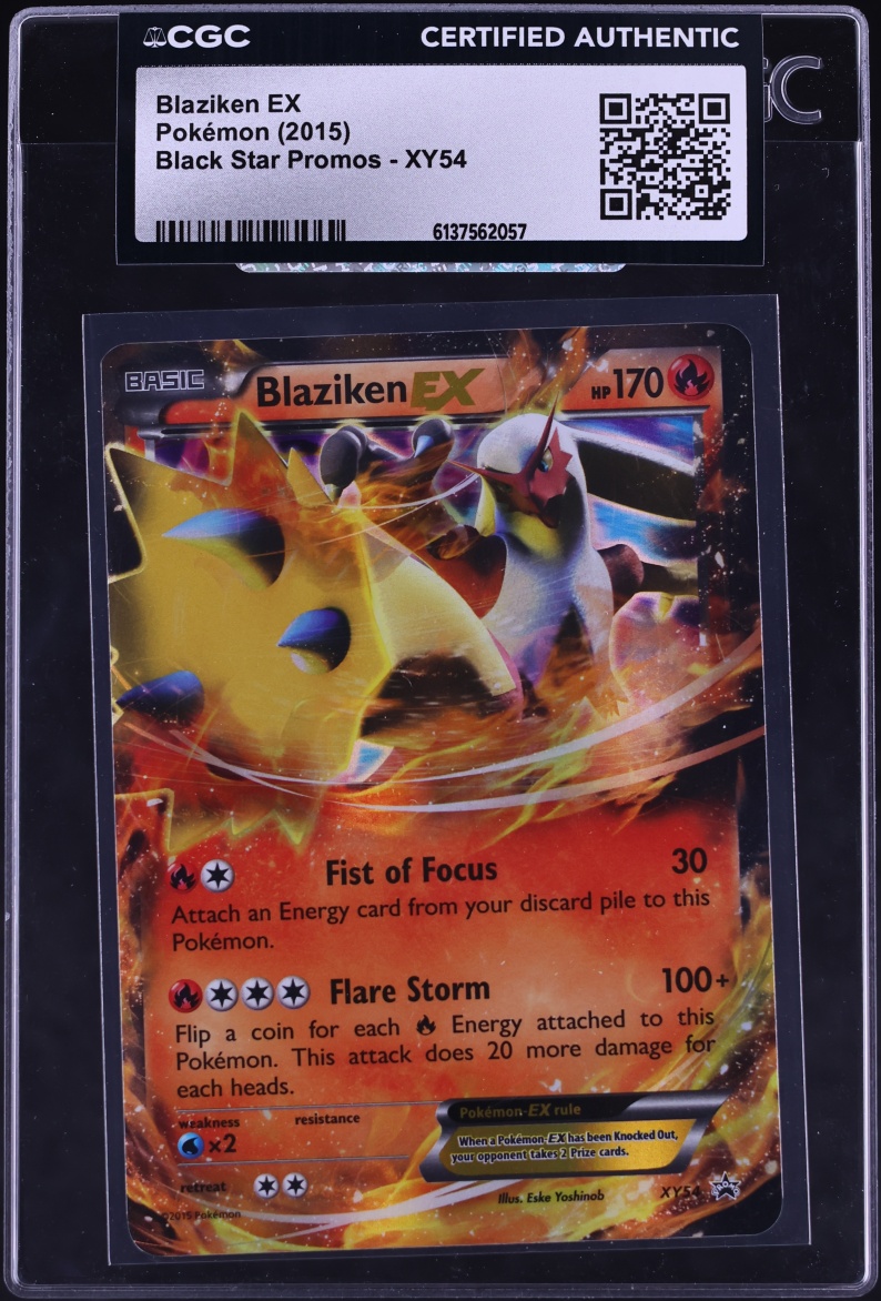2015 Pokemon XY Black Star Promo Blaziken EX #XY54 CGC AUTH