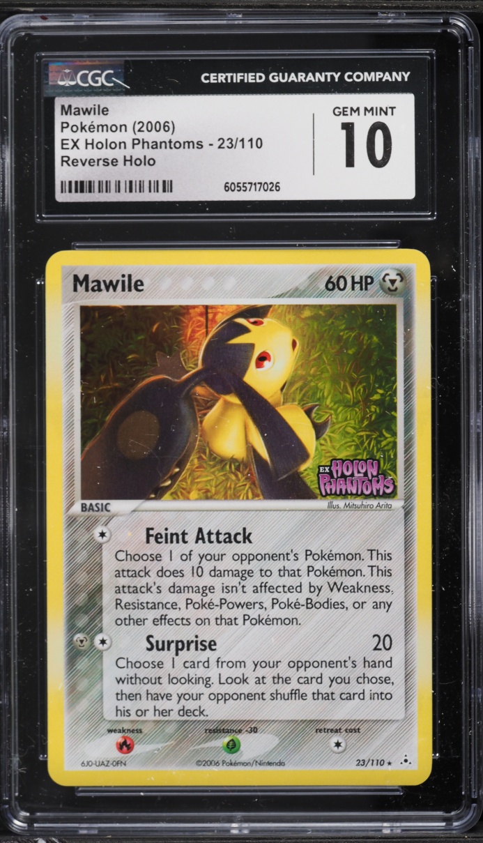 2006 Pokemon EX Holon Phantoms Reverse Holo Mawile #23 CGC 10 GEM MINT