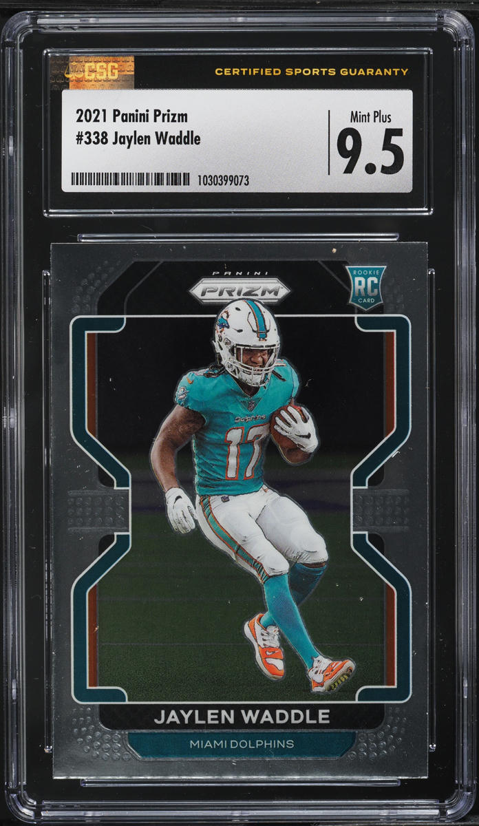2021 Panini Prizm Jaylen Waddle ROOKIE #338 CSG 9.5 MINT+