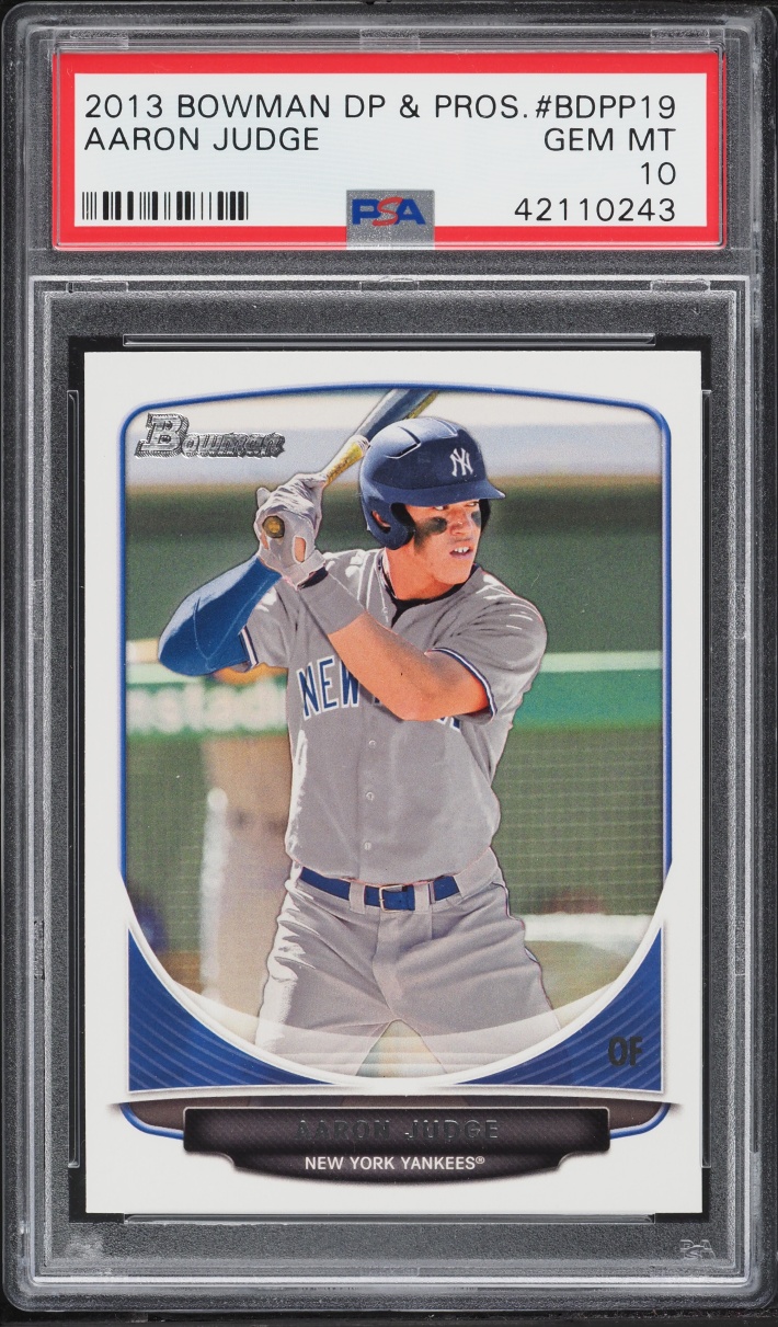 2013 Bowman Draft Picks Aaron Judge PROSPECT #BDPP19 PSA 10 GEM MINT