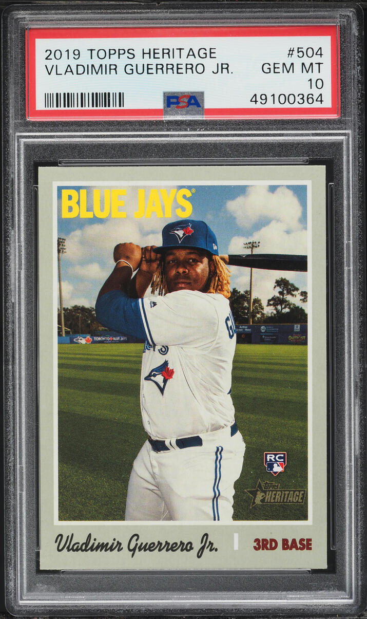 2019 Topps Heritage Vladimir Guerrero Jr. ROOKIE #504 PSA 10 GEM MINT