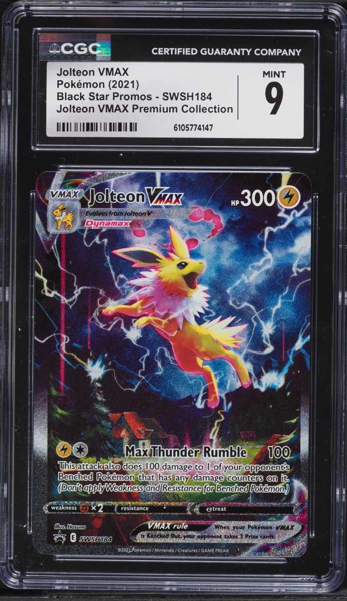 2021 Pokemon Sword & Shield Promo Premium Collection Full Art Jolteon VMAX #SWSH184 CGC 9 MINT