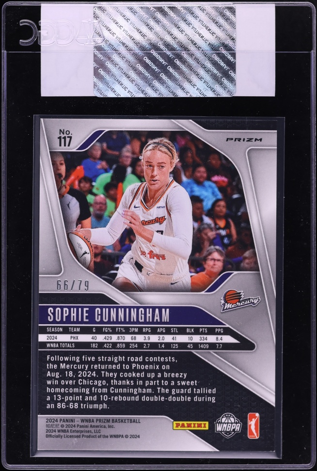 2024 Panini Prizm WNBA Pink Velocity Sophie Cunningham /79 #117 CGC AUTH