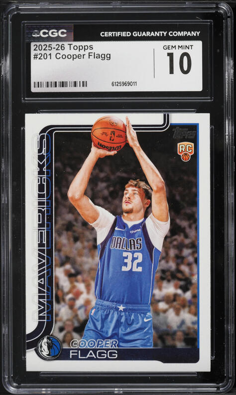 2025 Topps Basketball Cooper Flagg ROOKIE #201 PSA 9 MINT on