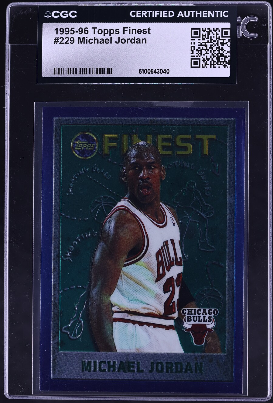 1995 Finest Basketball Michael Jordan #229 CGC AUTH