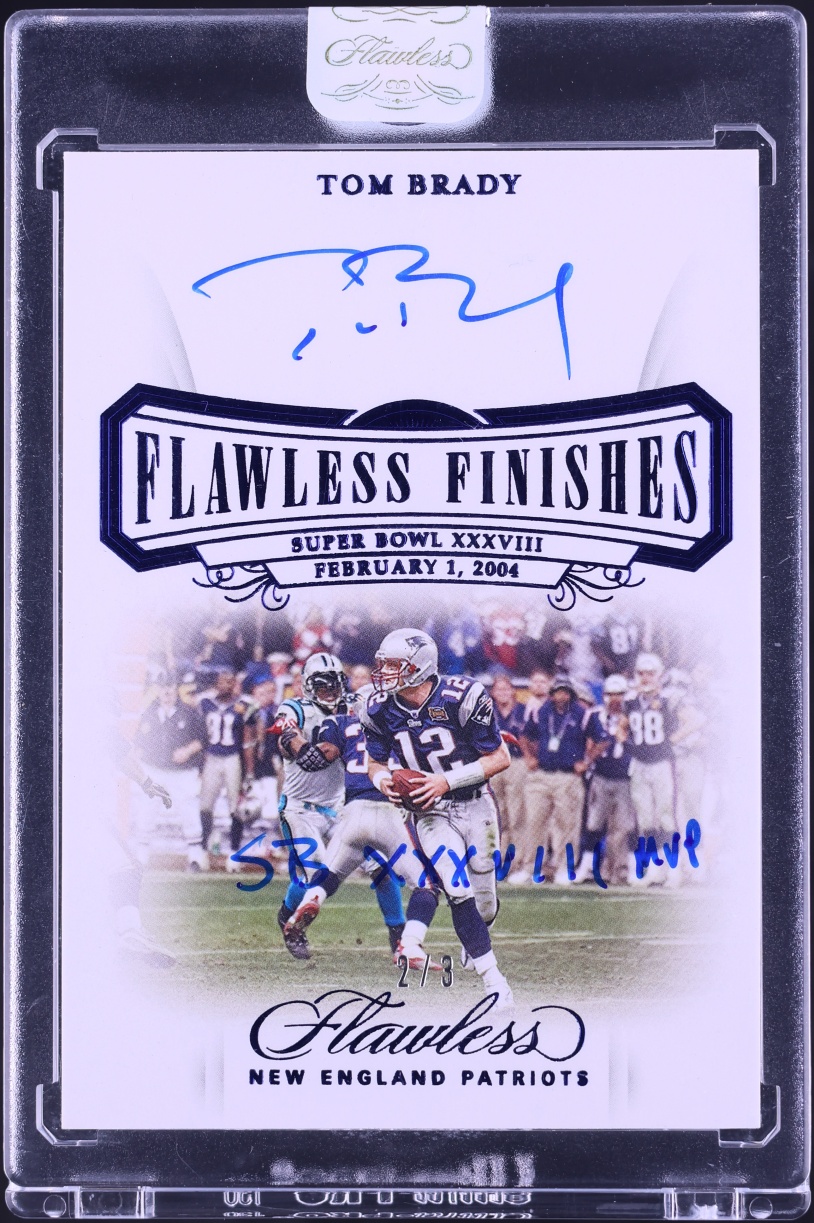2020 Panini Flawless Finishes Sapphire Tom Brady AUTO /3 #FF-TBR