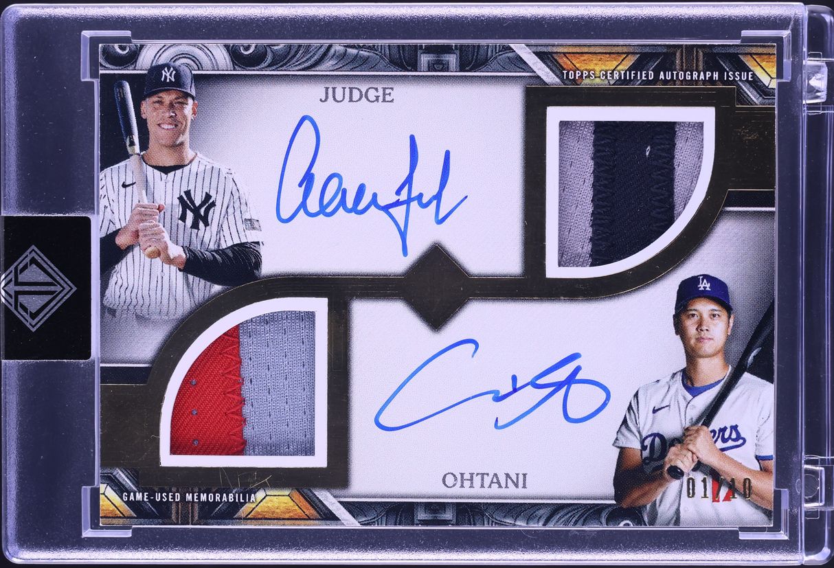 2025 Topps Transcendent Collection Dual Aaron Judge Shohei Ohtani PATCH AUTO 1/10 #DPA-JO