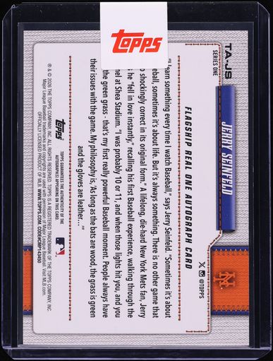 2026 Topps Series 1 Red Foil Autograph Jerry Seinfeld AUTO 1/5 #TA-JS
