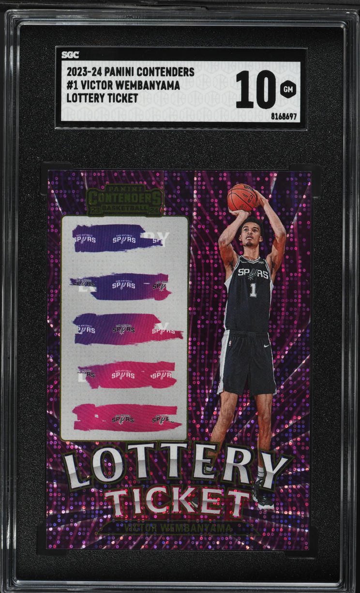 2023 Panini Contenders Lottery Ticket Victor Wembanyama ROOKIE #1 SGC 10 GEM MINT