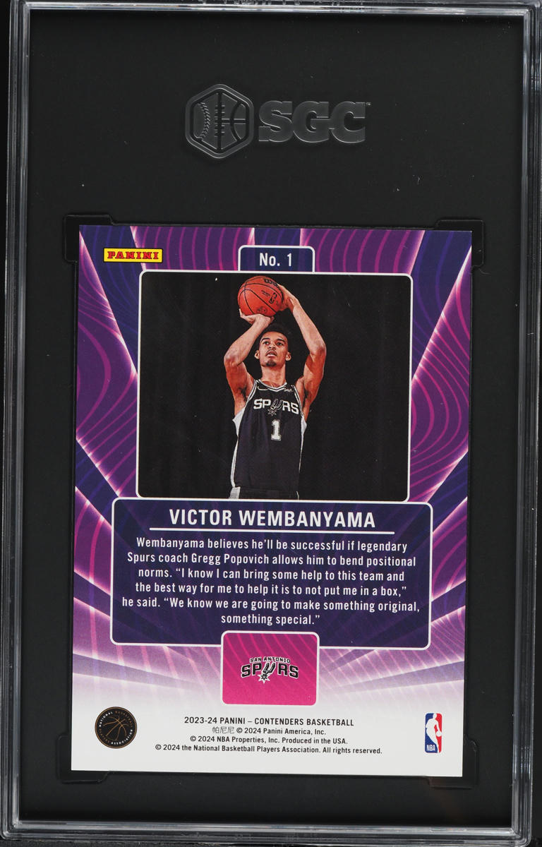 2023 Panini Contenders Lottery Ticket Victor Wembanyama ROOKIE #1 SGC 10 GEM MINT