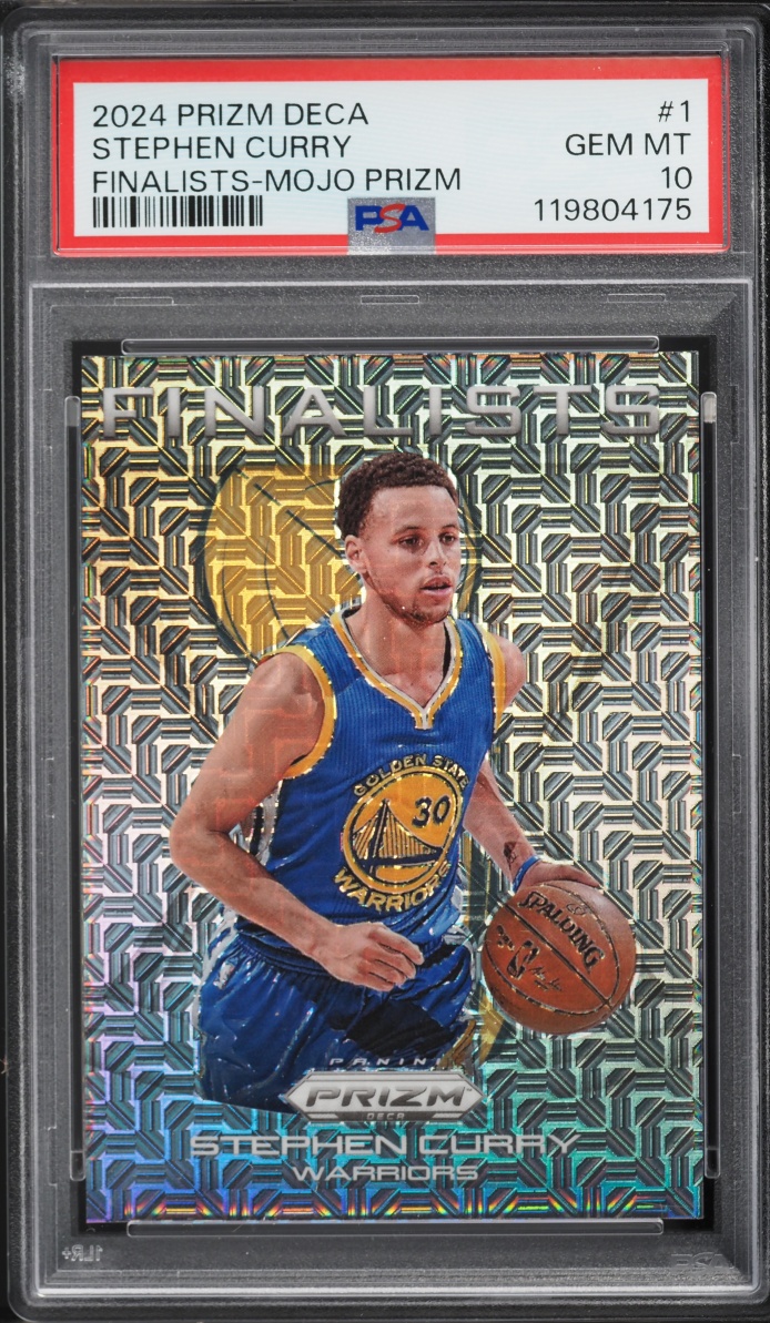 2024 Panini Prizm Deca Finalists Mojo Stephen Curry 1/25 #1 PSA 10 GEM MINT