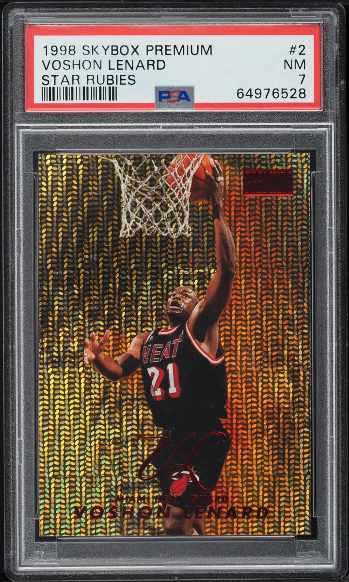 1998 Skybox Premium Star Rubies Voshon Lenard /50 #2 PSA 7 NRMT