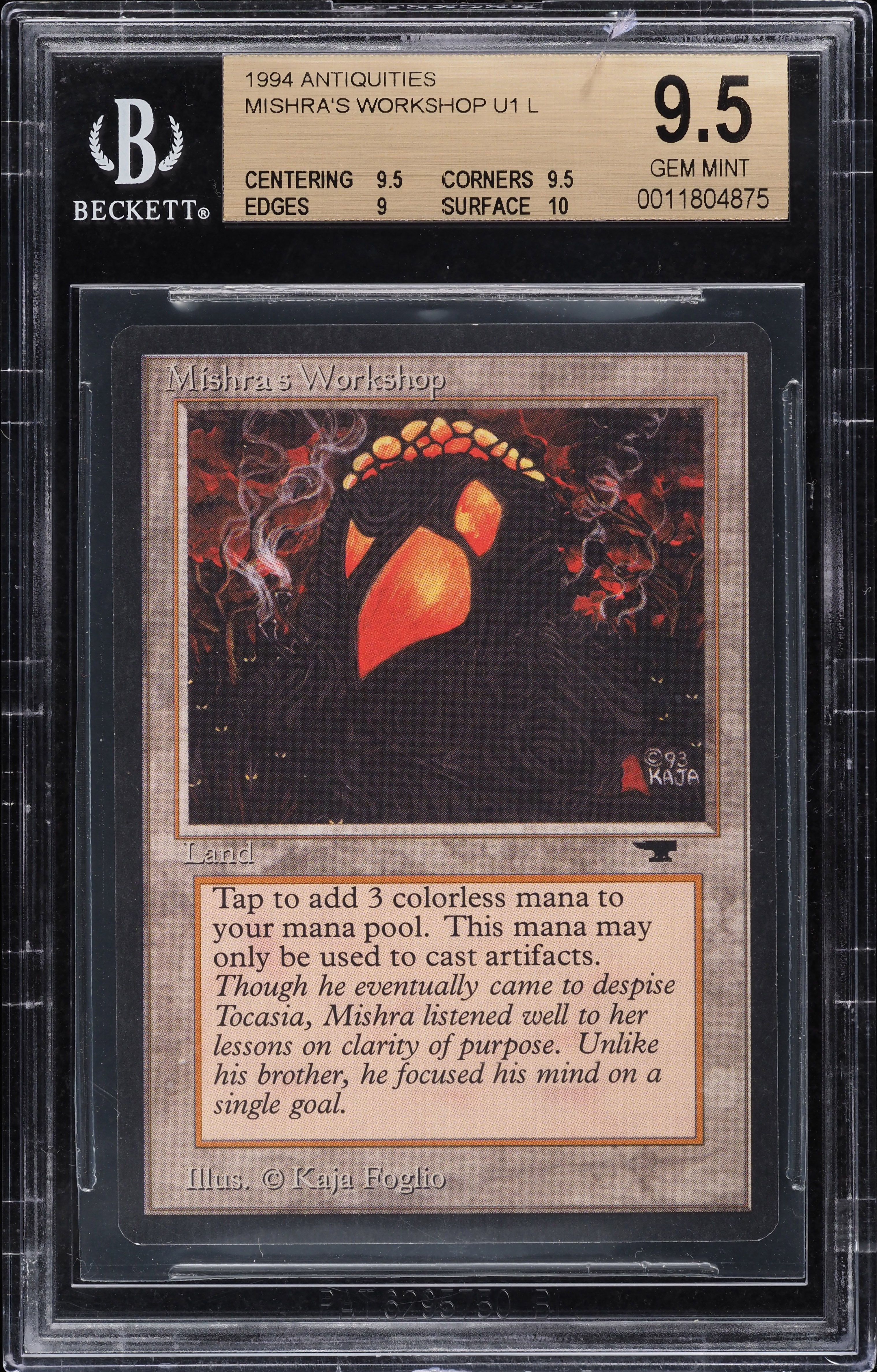1994 Magic The Gathering MTG Antiquities Mishra's Workshop BGS 9.5 GEM MINT