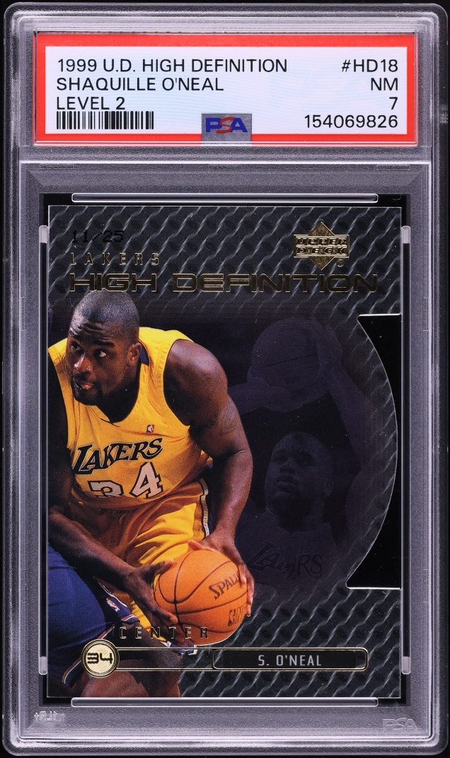 1999 Upper Deck High Definition Level 2 Shaquille O'Neal /25 #HD18 PSA 7 NRMT