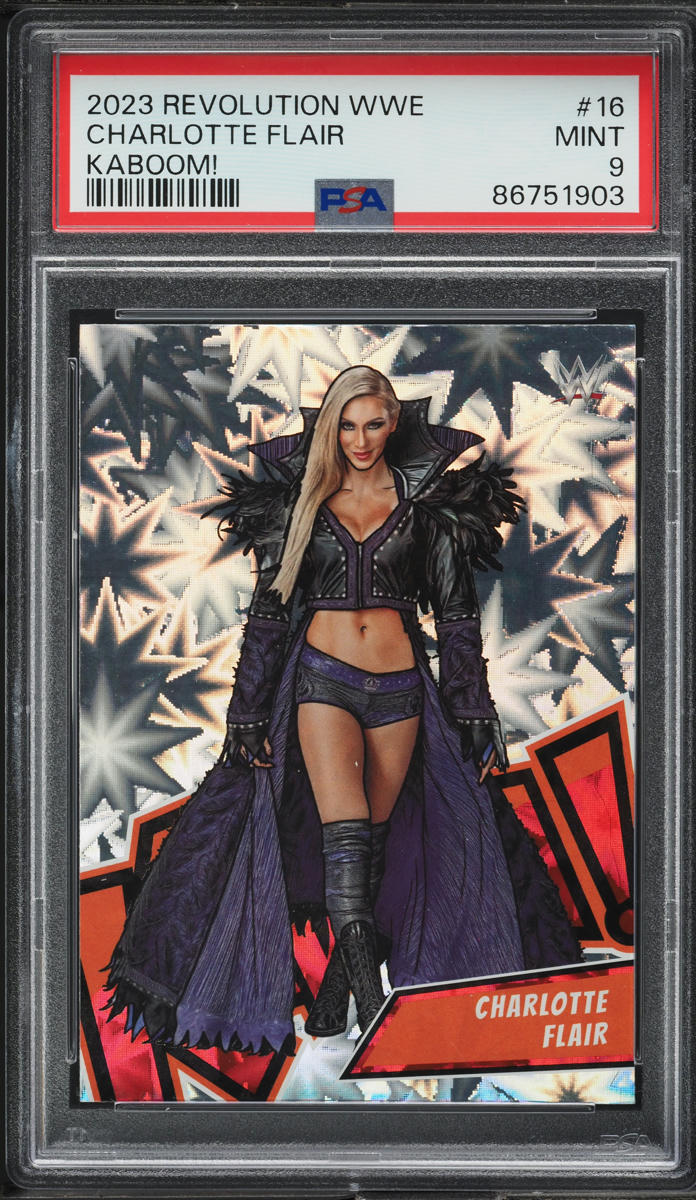 2023 Panini Revolution WWE Kaboom! Charlotte Flair #16 PSA 9 MINT