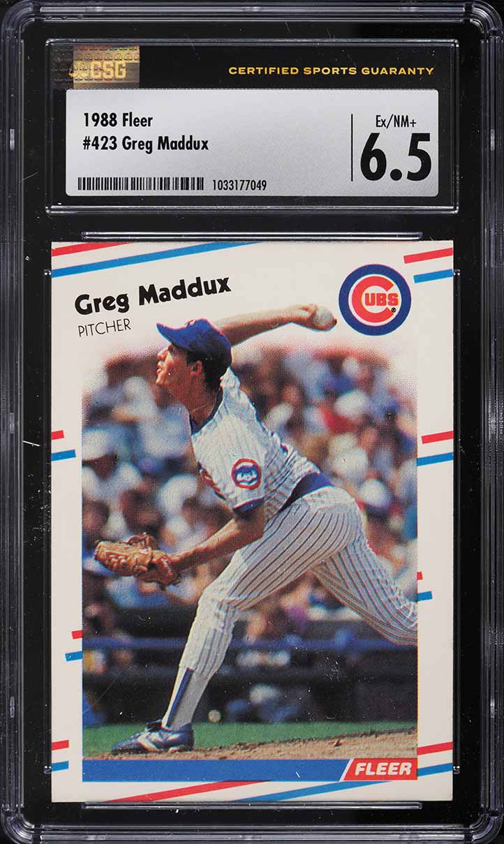 1988 Fleer Greg Maddux #423 CSG 6.5 EXMT+