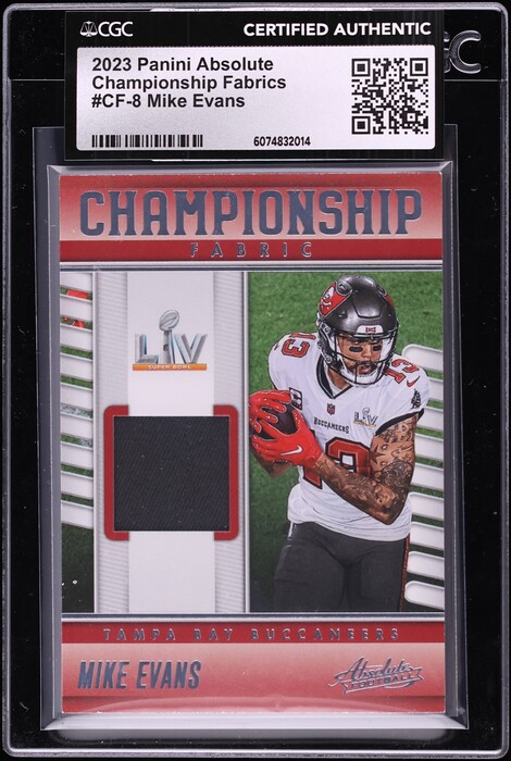 2023 Absolute Championship Mike Evans PATCH #CF-8 CGC AUTH