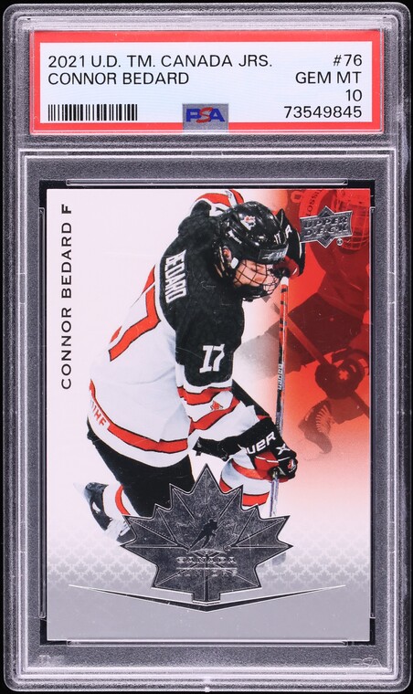 2021 Upper Deck Team Canada Juniors Connor Bedard #76 PSA 10 GEM MINT