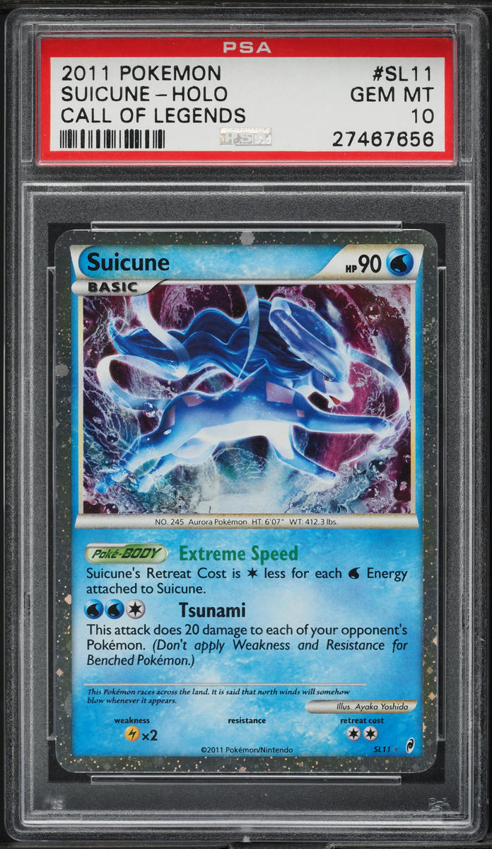 2011 Pokemon Call Of Legends Holo Suicune #SL11 PSA 10 GEM MINT