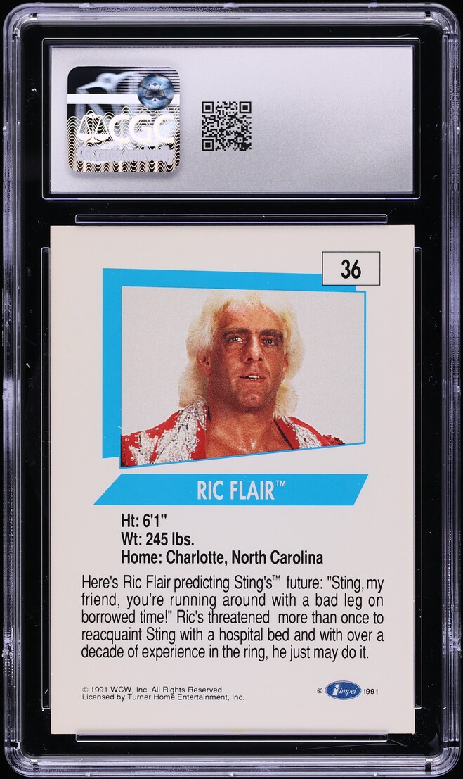 1991 Impel WCW Ric Flair #36 CGC 10 GEM MINT
