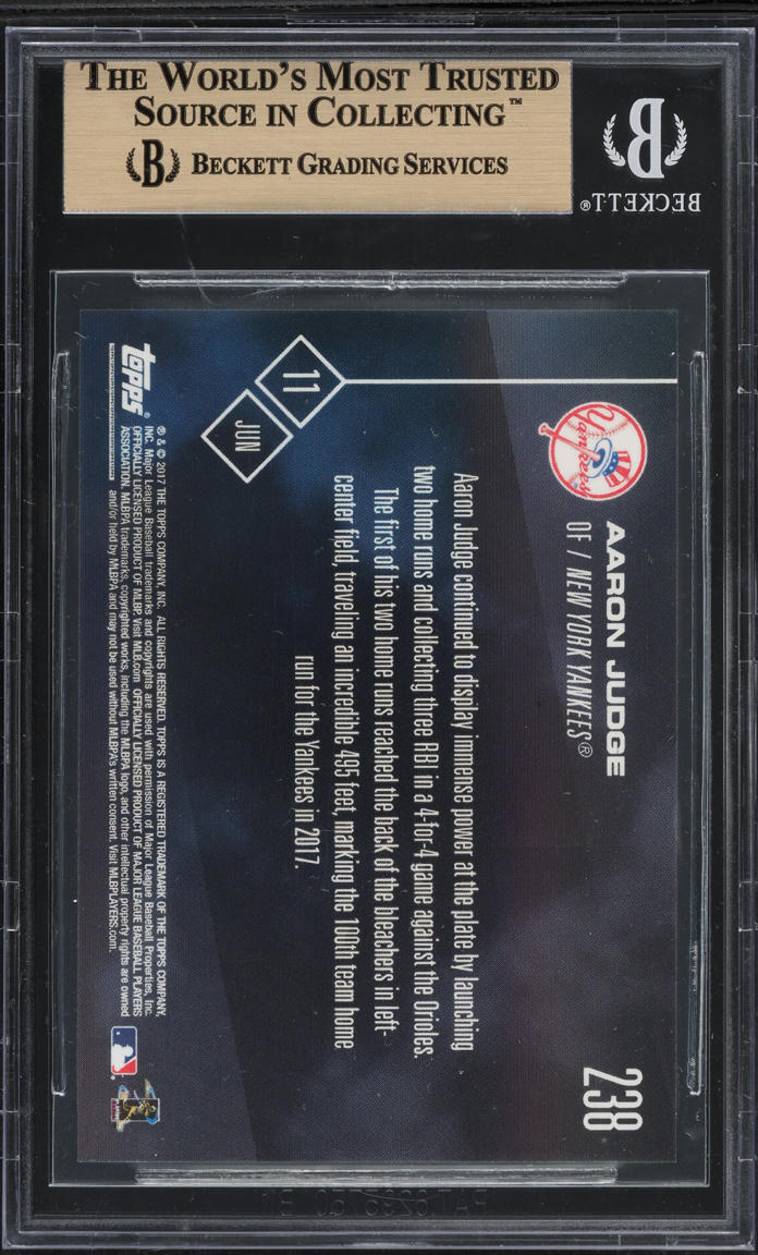 2017 Topps Now Aaron Judge ROOKIE #238 BGS 10 PRISTINE