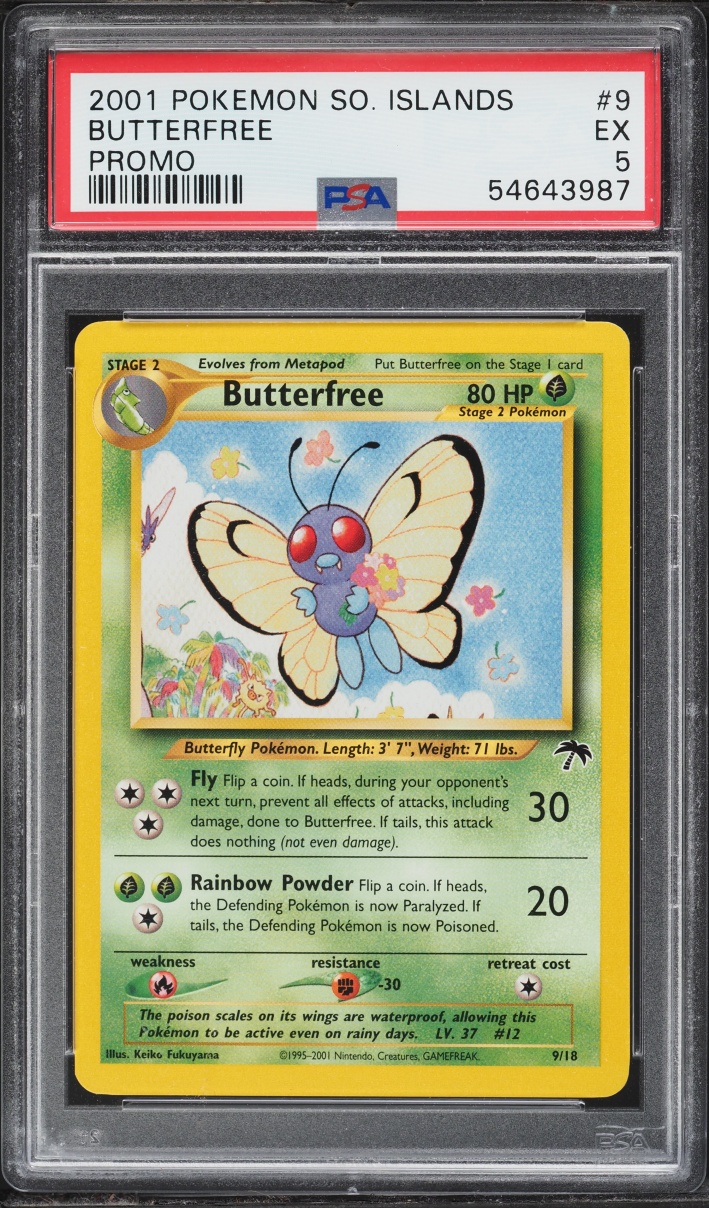 2001 Pokemon Southern Islands Promo Butterfree #9 PSA 5 EX
