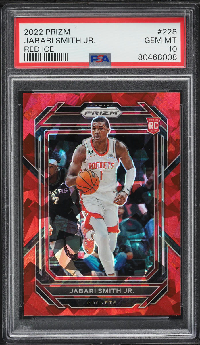 2022 Panini Prizm Red Ice Jabari Smith Jr. ROOKIE #228 PSA 10 GEM MINT