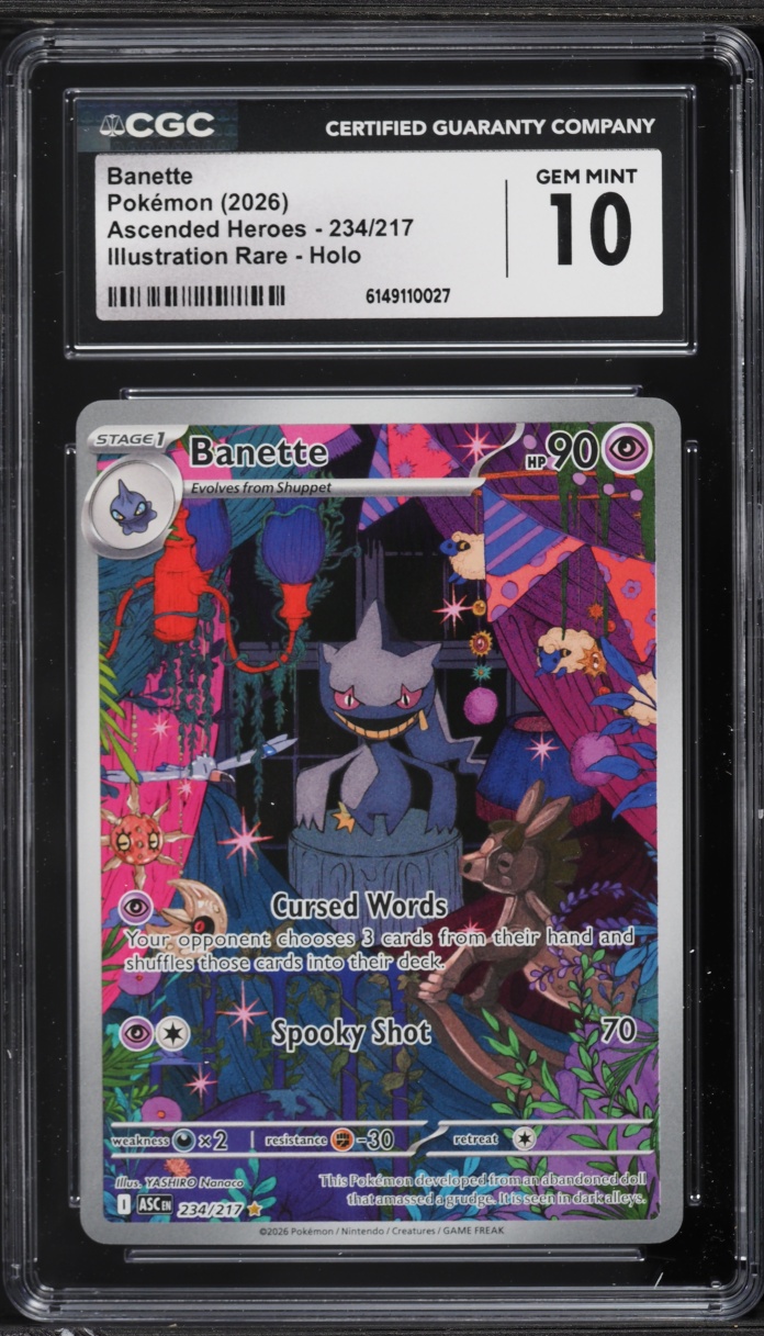 2026 Pokemon Mega Evolution Ascended Heroes IR Banette #234 CGC 10 GEM MINT