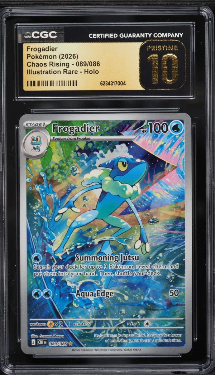 2026 Pokemon Mega Evolution Chaos Rising IR Frogadier #89 CGC 10 ...