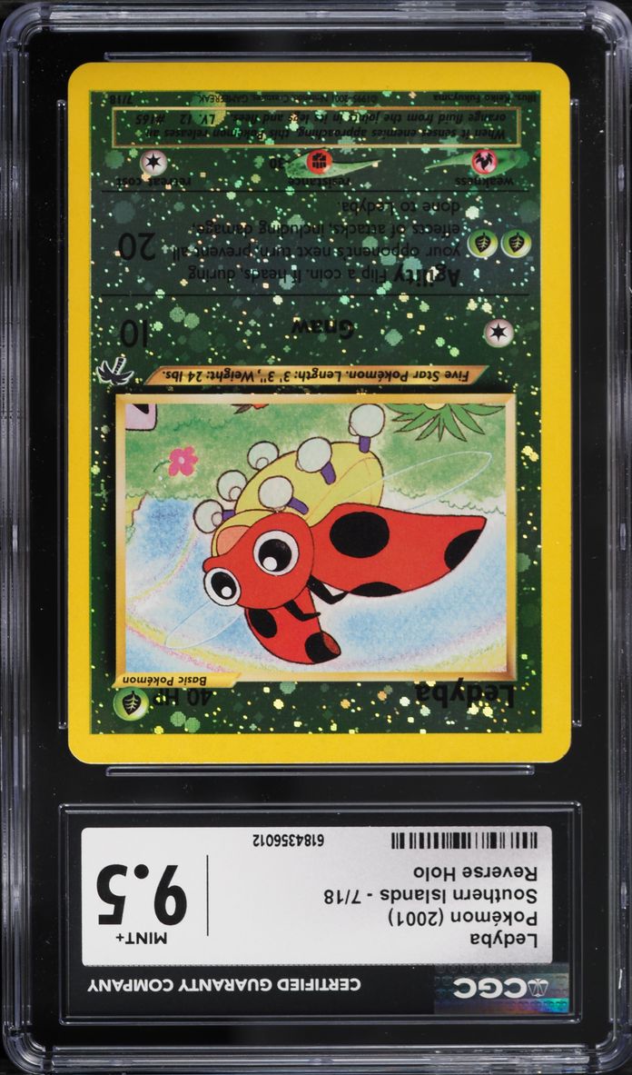 2001 Pokemon Southern Islands Reverse Holo Ledyba #7 CGC 9.5 MINT+