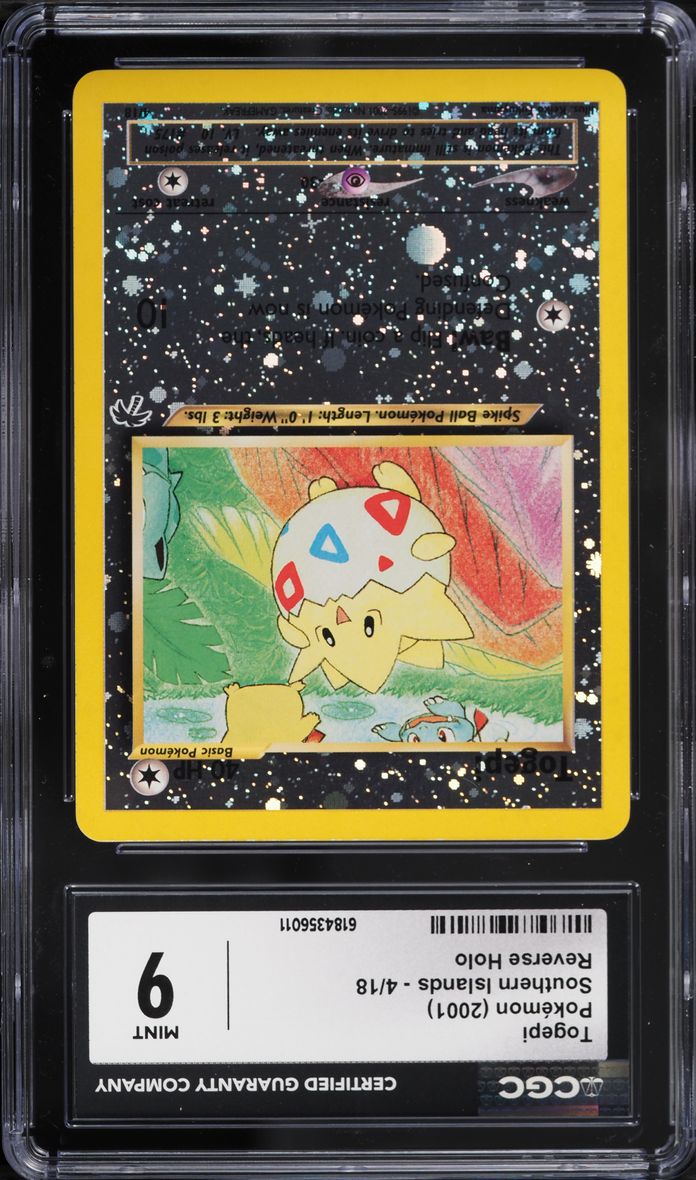 2001 Pokemon Southern Islands Reverse Holo Togepi #4 CGC 9 MINT