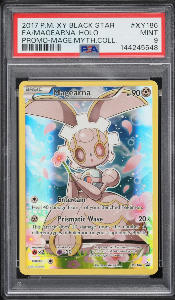 2017 Pokemon XY Black Star Promo Mythical Collection Full Art Magearna #XY186 PSA 9 MINT