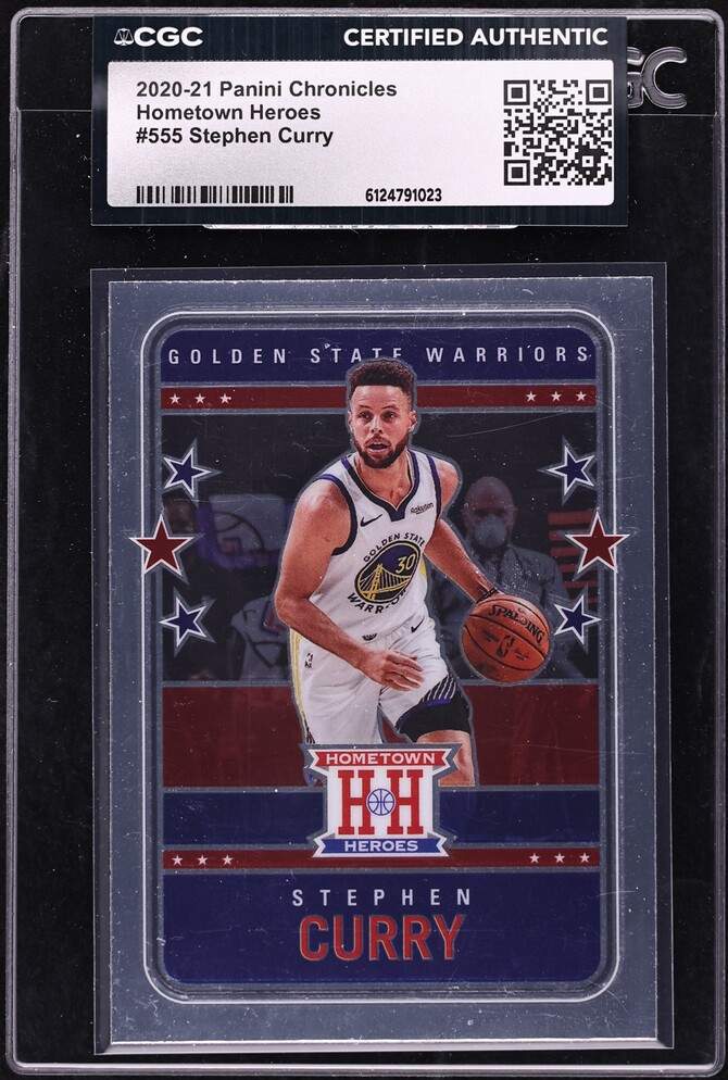 2020 Panini Chronicles Hometown Heroes Stephen Curry #555 CGC AUTH