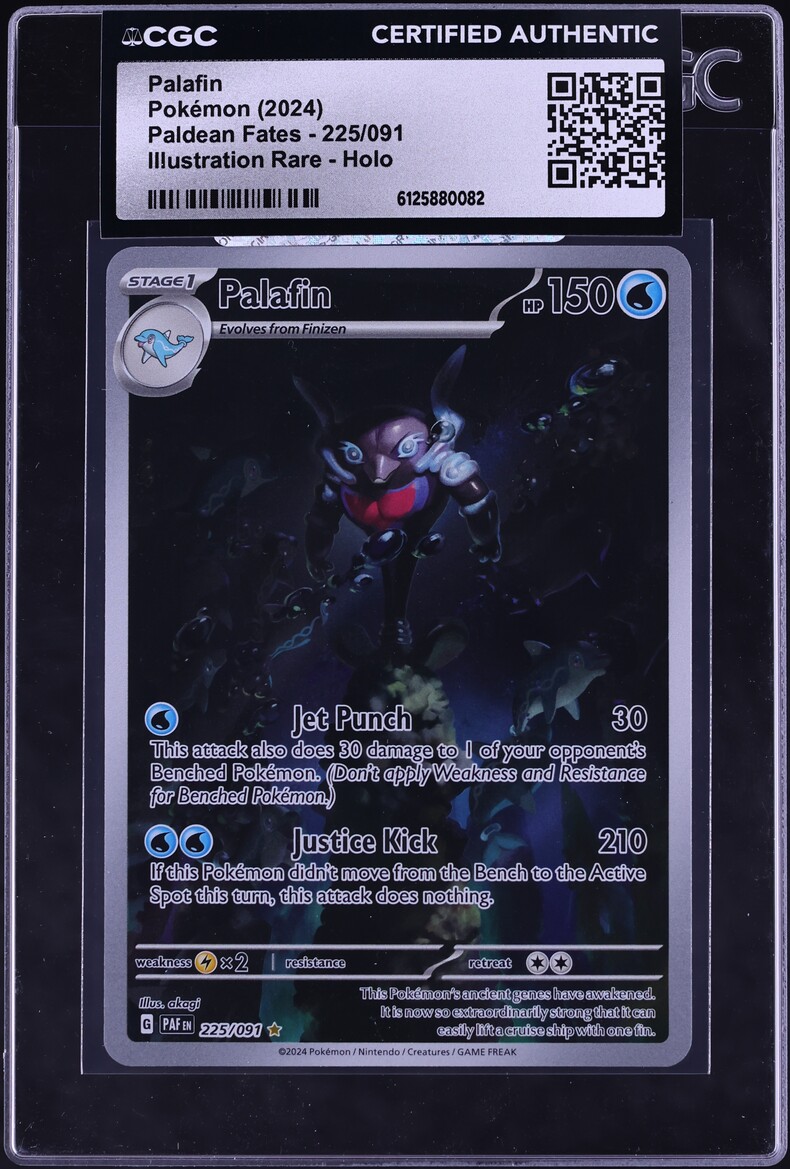 2024 Pokemon Scarlet & Violet Paldean Fates IR Palafin #225 CGC AUTH