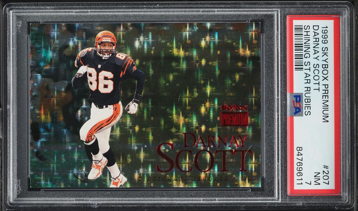 1999 Skybox Premium Shining Star Rubies Darnay Scott /30 #207 PSA 7 NRMT