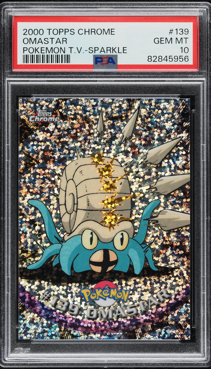 2000 Topps Chrome Pokemon Series 2 Sparkle Omastar #139 PSA 10 GEM MINT