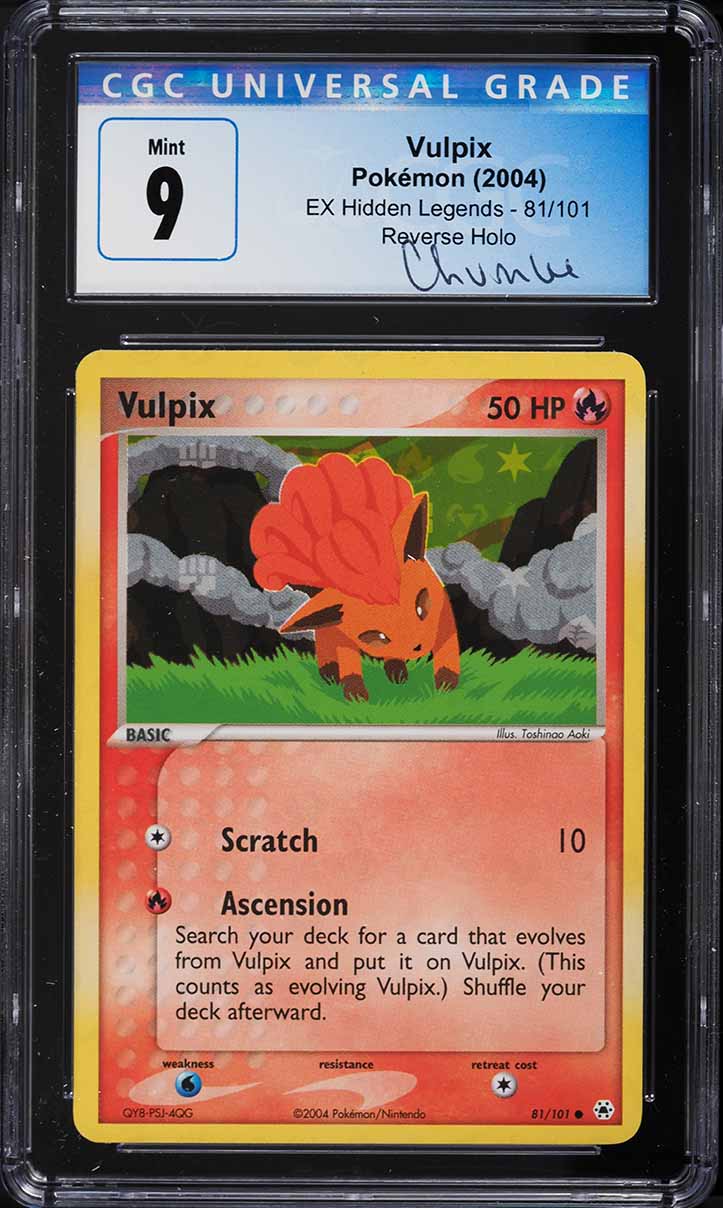 2004 Pokemon EX Hidden Legends Reverse Holo Vulpix #81 CGC 9 MINT